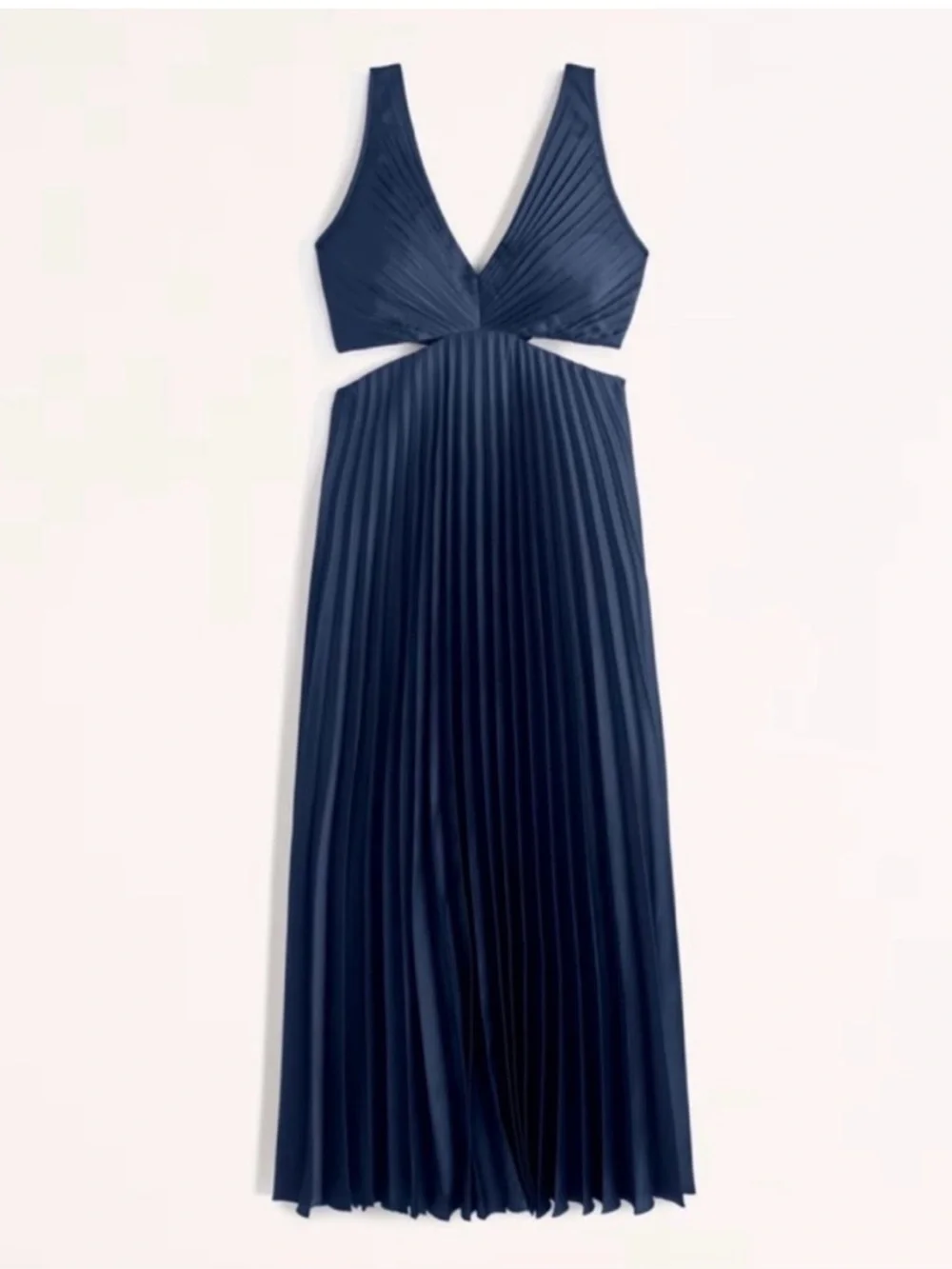 NEW Abercrombie & Fitch The A&F Giselle Pleated Cutout Maxi Dress